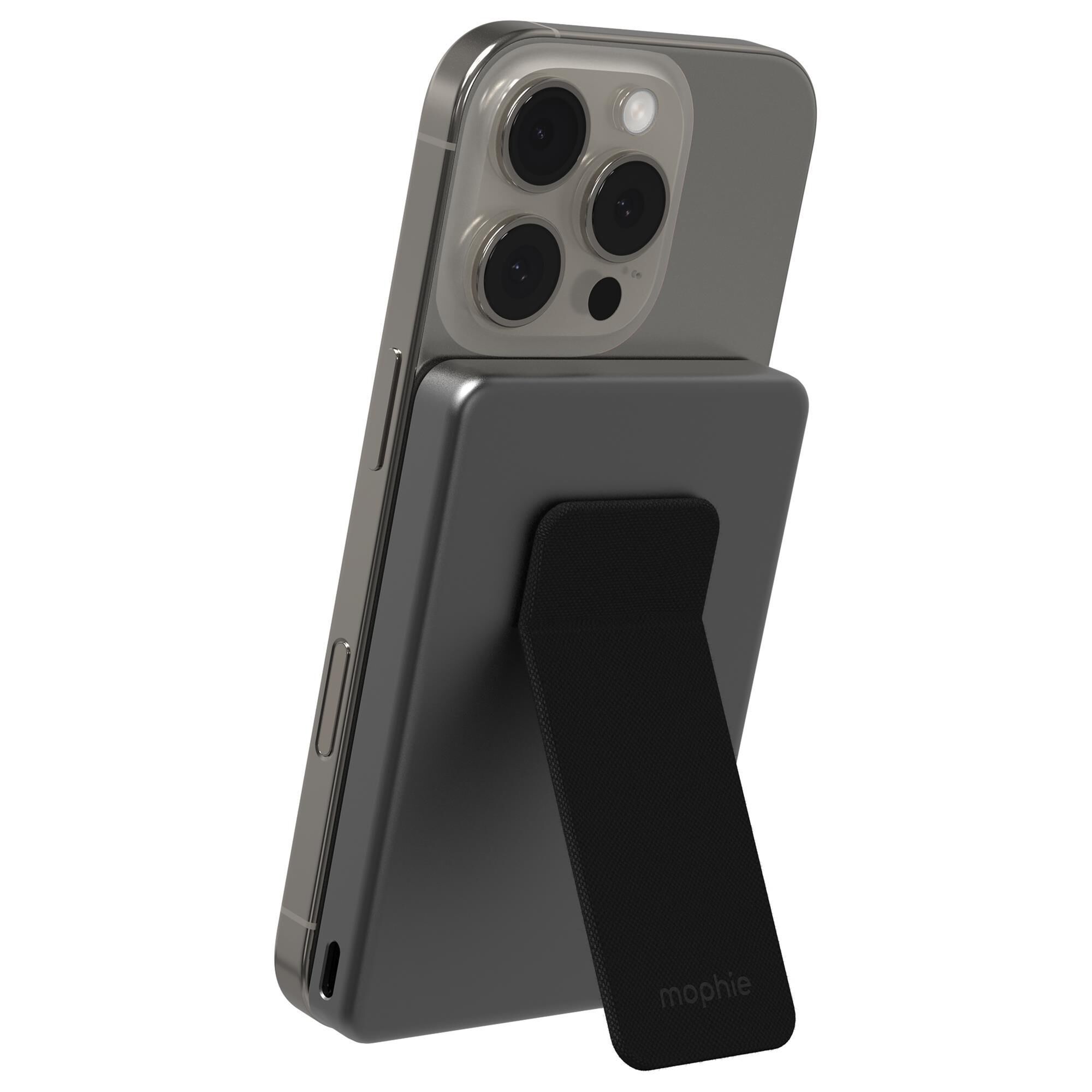 Mophie Qi2 PowerStation 5,000 mAh Power Bank with Mini Stand in Black