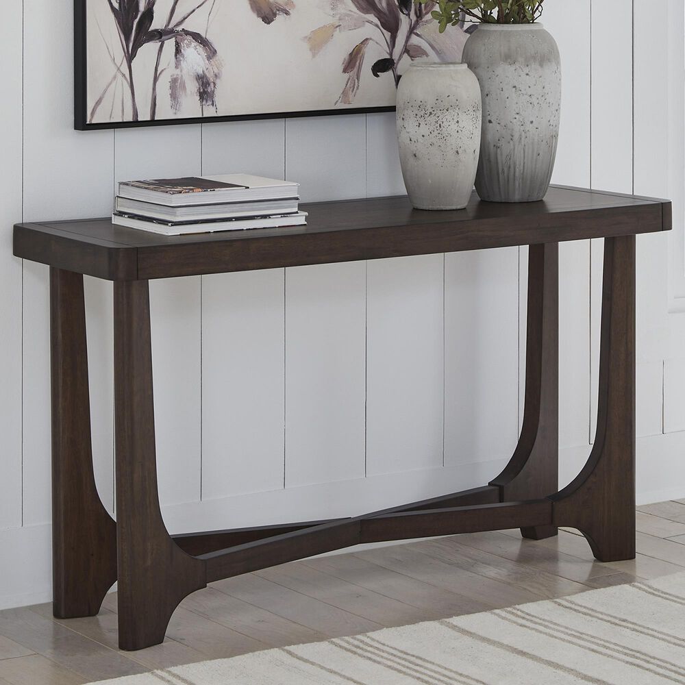 Ashley Korestone Sofa Table in Dark Brown, , large