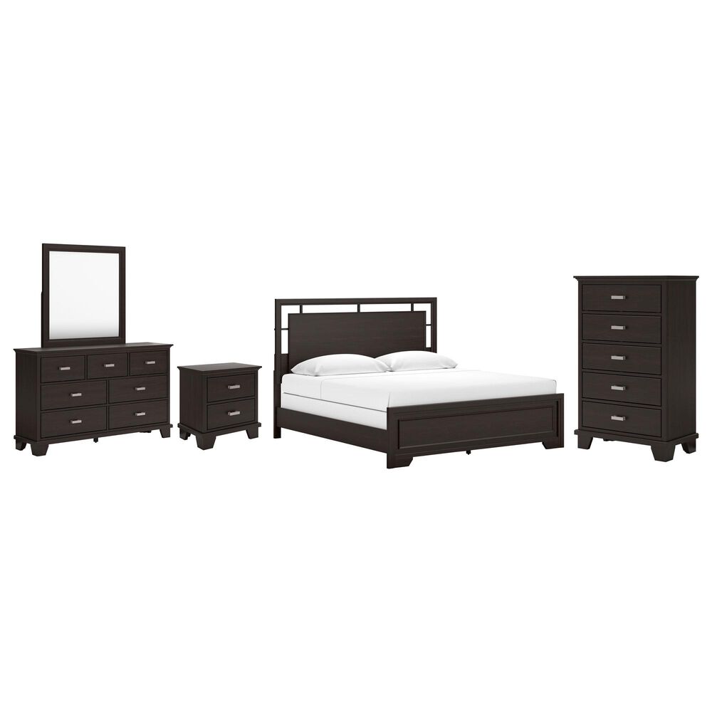 Ashley Covetown 5-Piece King Bedroom Set in Dark Brown, , large
