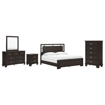 Ashley Covetown 5-Piece King Bedroom Set in Dark Brown, , large