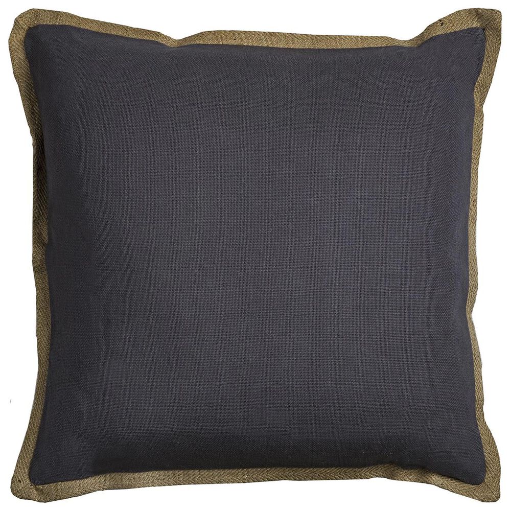 Rizzy Home 22" x 22" Pillow Cover in Dark Gray, , large