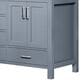 Lexora Home Jacques 80" Double Bathroom Vanity in Dark Grey with 2 cm White Cultured Marble Top and Rectangular Sinks, , large
