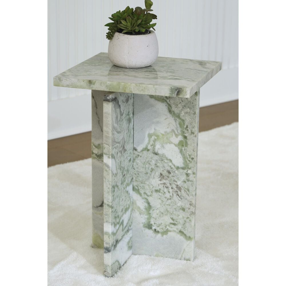 Ashley Deaconwell Accent End Table in White and Green, , large