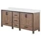 Lexora Home Ziva 80" Double Bathroom Vanity in Rustic Barnwood with 2 cm White Quartz Top and Rectangular Sinks, , large