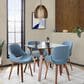 LumiSource Fabrico Side Chair with Blue Cushion in Walnut (Set of 2), , large