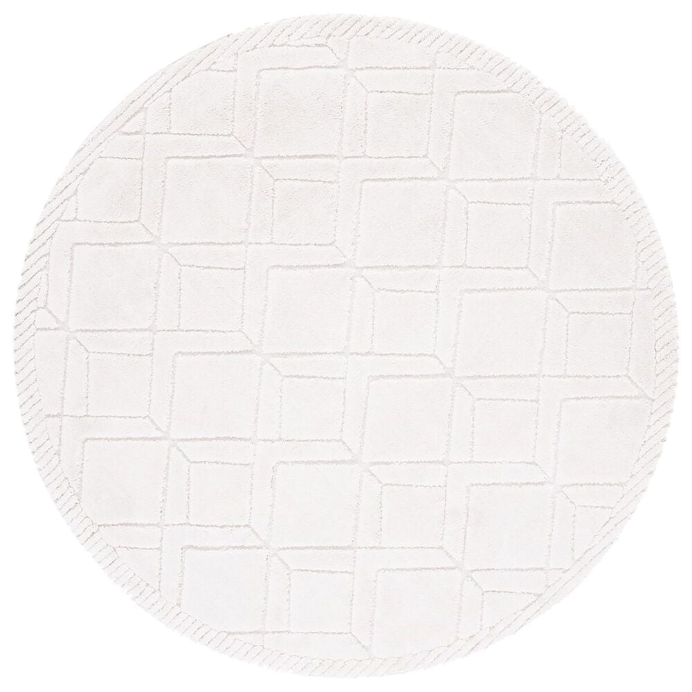Safavieh Marrakesh 6"7" Round Ivory and Beige Area Rug, , large