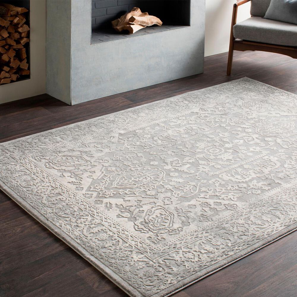 Surya Tibetan TBT-2300 7&#39;10&quot; x 10&#39;3&quot; Charcoal, Ivory and Khaki Area Rug, , large