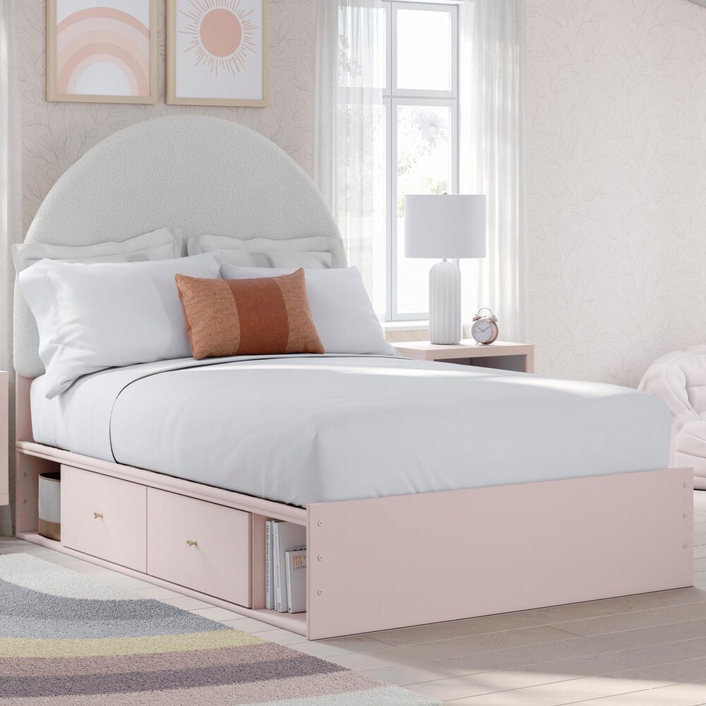 Ashley Wistenpine Full Upholstered Panel Bed with 2 Storage Units, , large