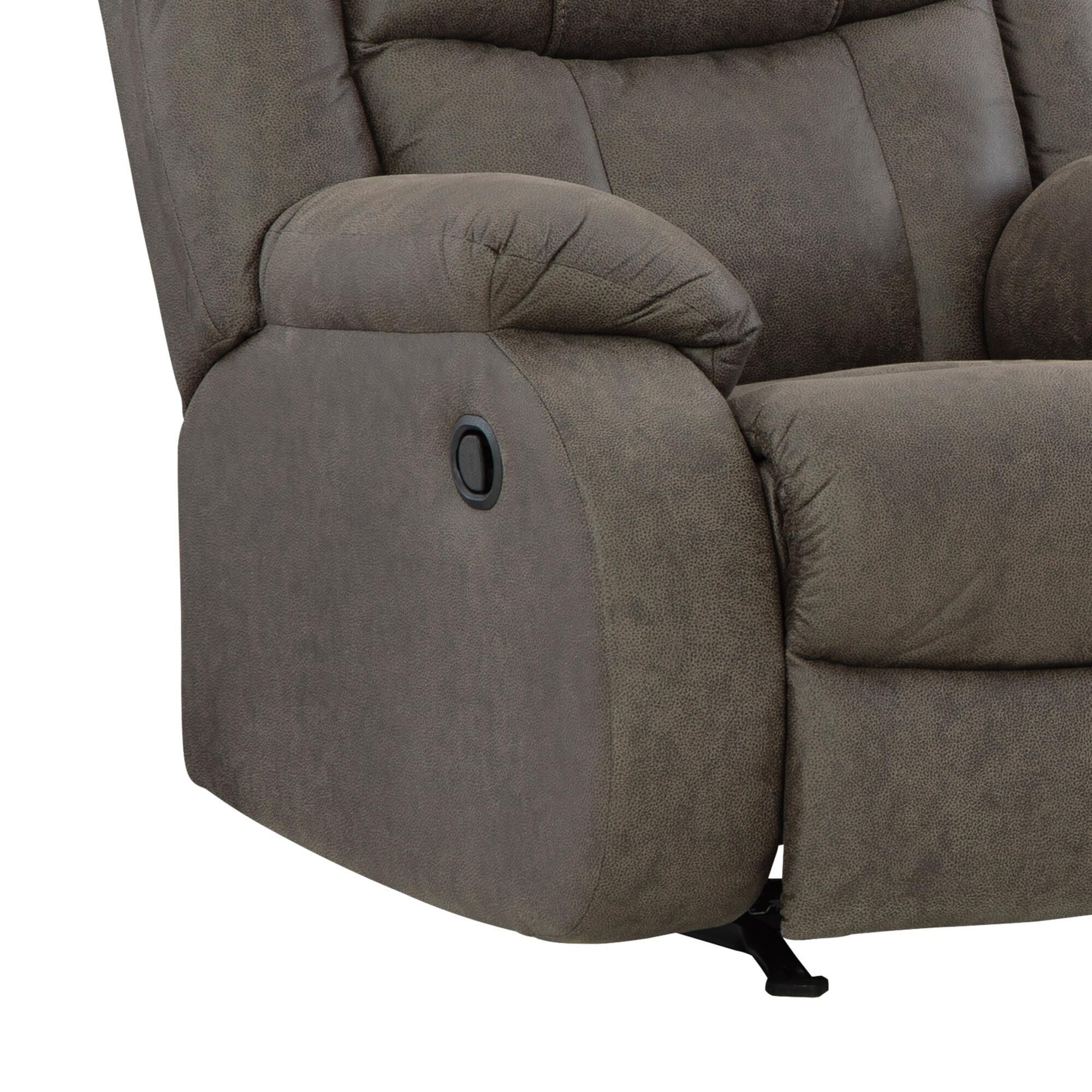 ash.0401  Ashley First Base Manual Recliner in Gunmetal