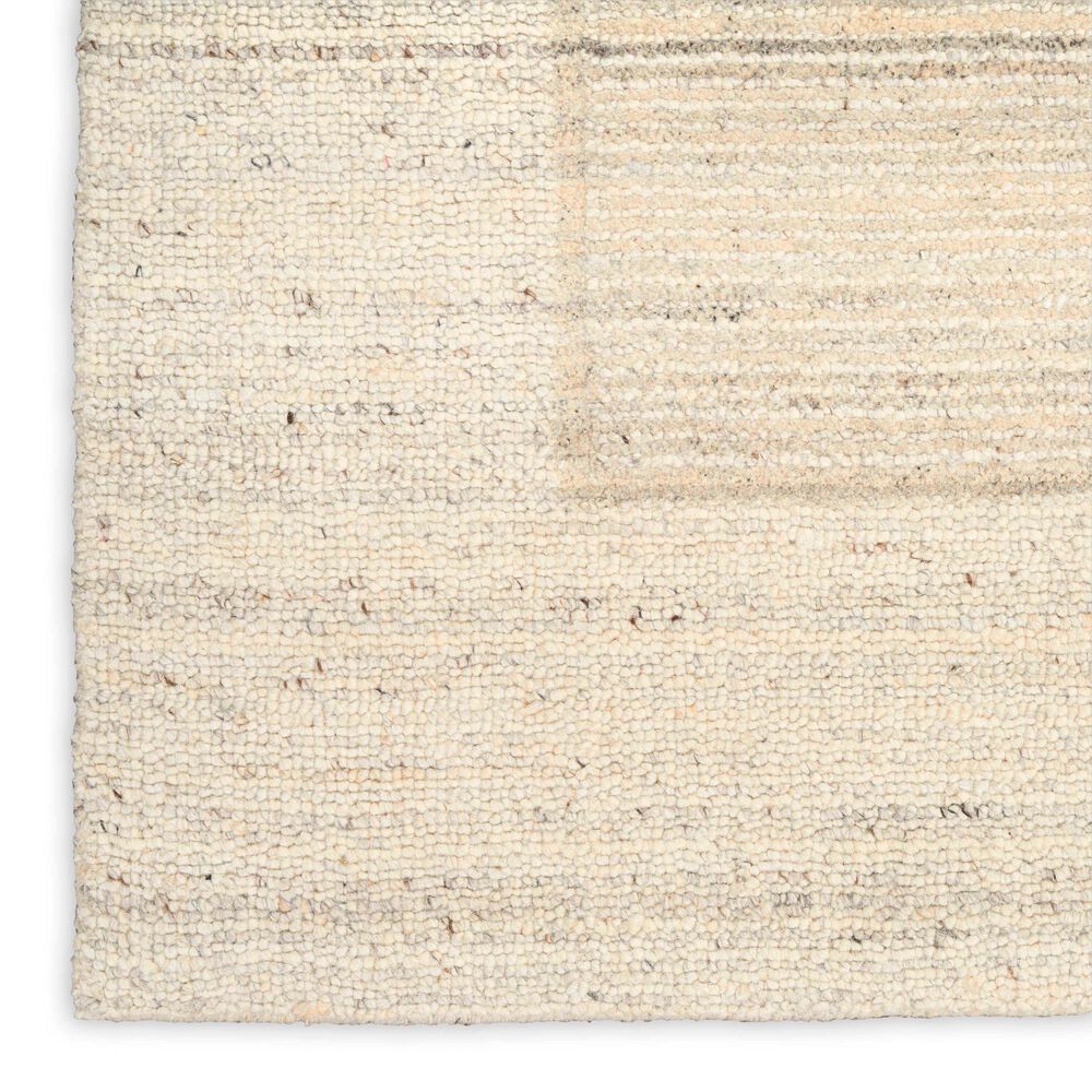 Nourison Ridge Ivory 8'6" x 11'6" Area Rug, , large
