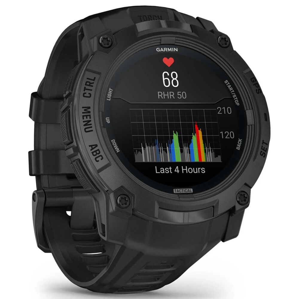 Garmin Instinct 3 AMOLED Tactical Edition Smartwatch 50mm in Black, , large