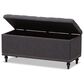 Baxton Studio Kaylee Storage Ottoman Bench in Dark Grey, , large