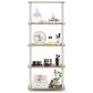 HOMLUX 5-Tier Display Rack in Sonoma Oak and White, , large