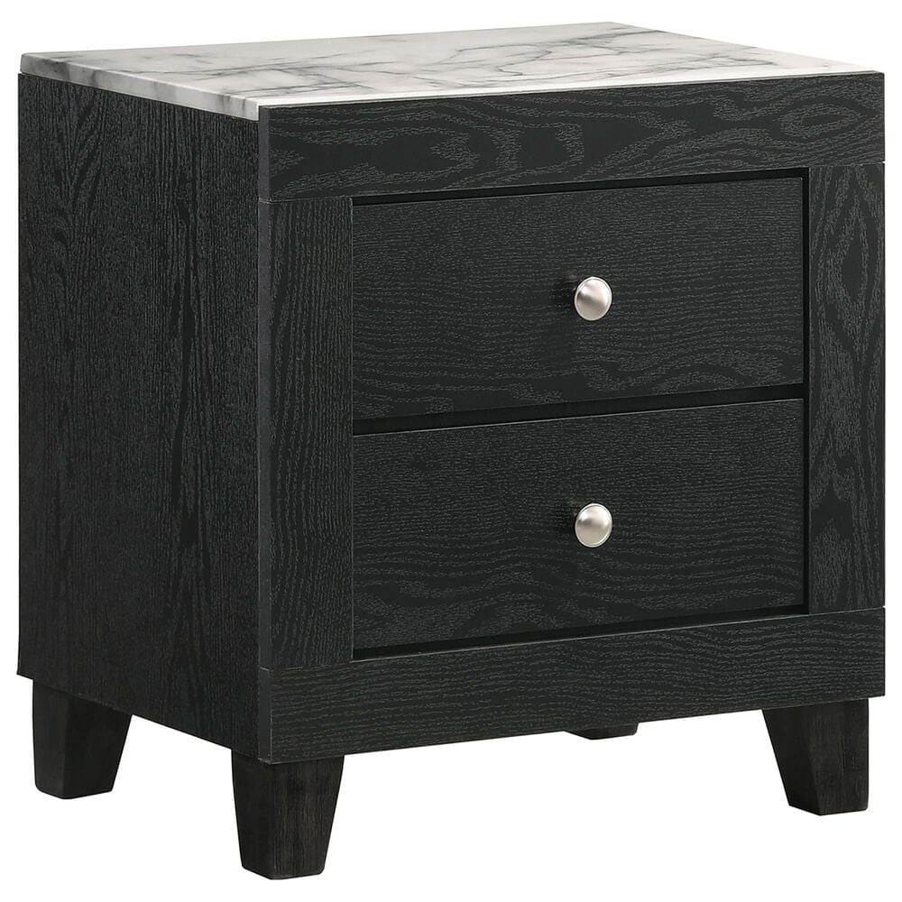 Crown Mark Cadence 2-Drawer Nightstand in Black, , large