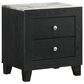 Crown Mark Cadence 2-Drawer Nightstand in Black, , large