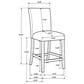 Coaster Paxton Counter Chair with Grey Upholstery in Warm Brown, , large