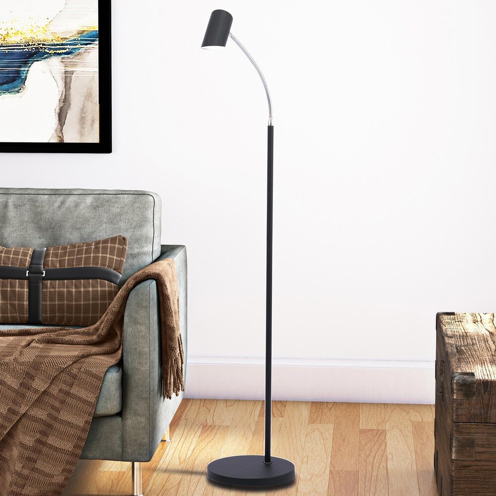 Lite Source Thea Floor Lamp in Black and Chrome, , large
