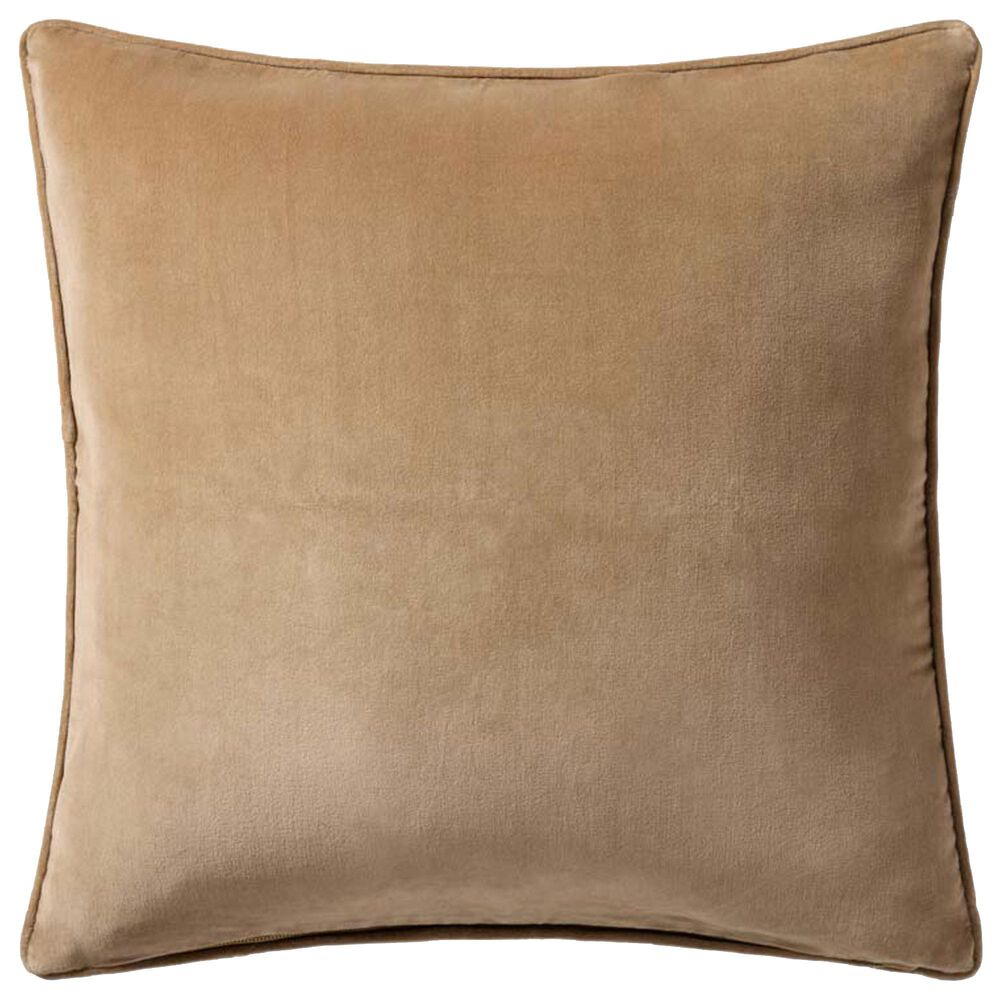 Loloi Lydia 26" Euro Square Throw Pillow in Latte and Beige, , large