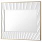 James Martin Vanities Le Soleil 36" Rectangular Mirror in Matte White and Gold, , large