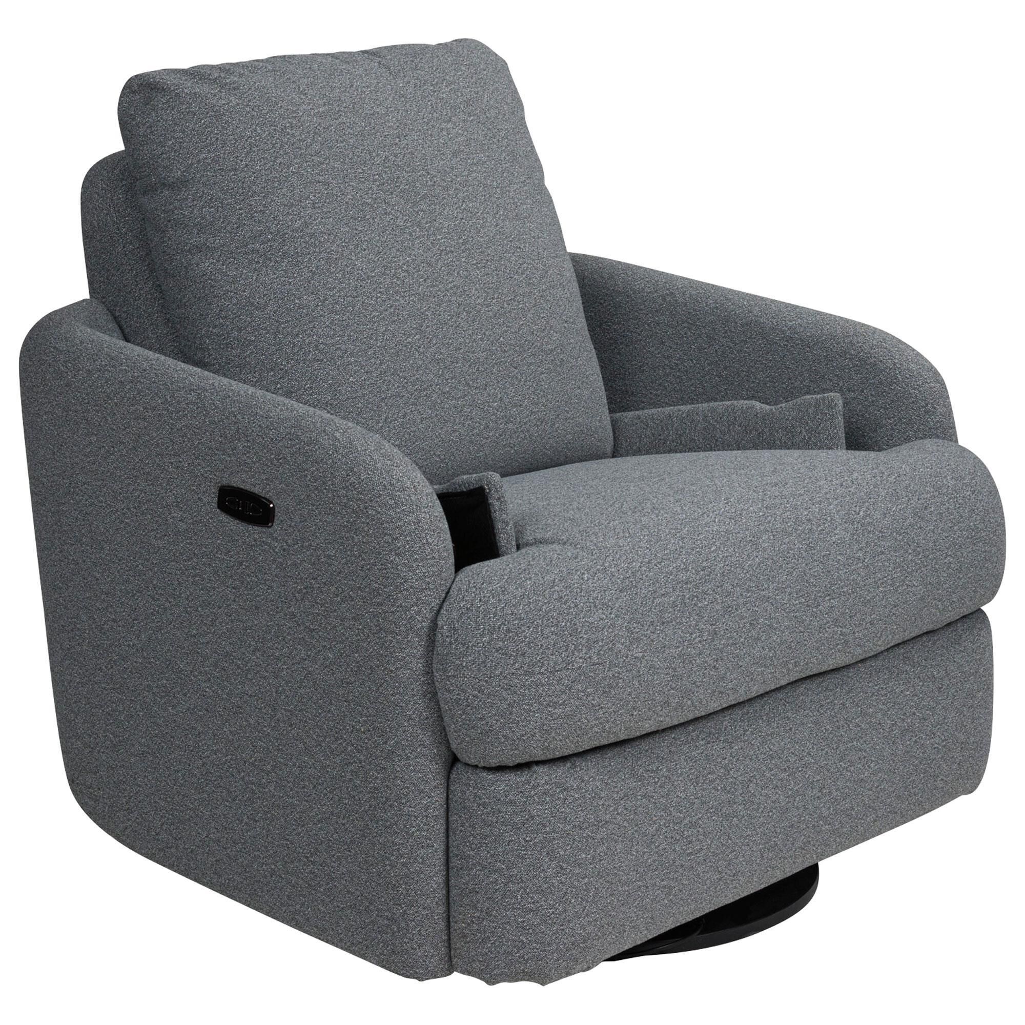 Ashley Alainmont Next-Gen Nuvella Power Swivel Recliner in Salt