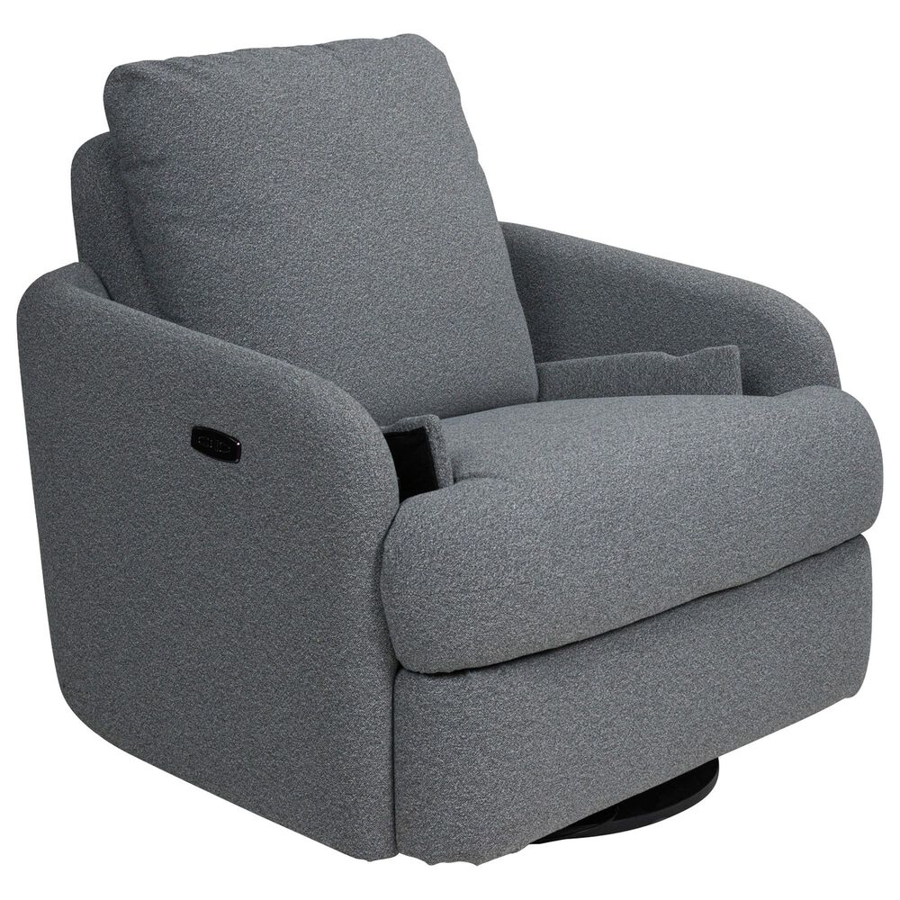Ashley Alainmont Next-Gen Nuvella Power Swivel Recliner in Salt and Pepper, , large