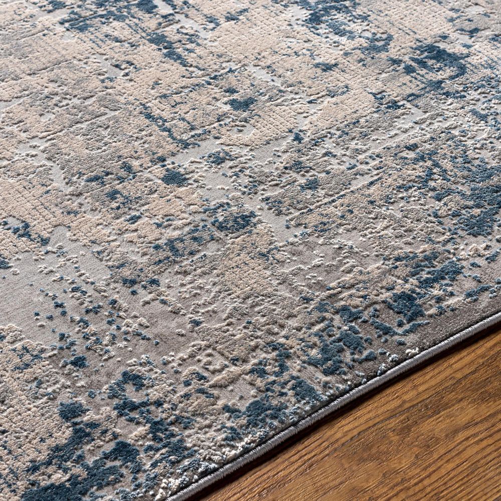 Surya Alpine 2&#39;7&quot; x 7&#39;3&quot; Blue, Pale Blue, Off-White, Gray and Charcoal Runner, , large