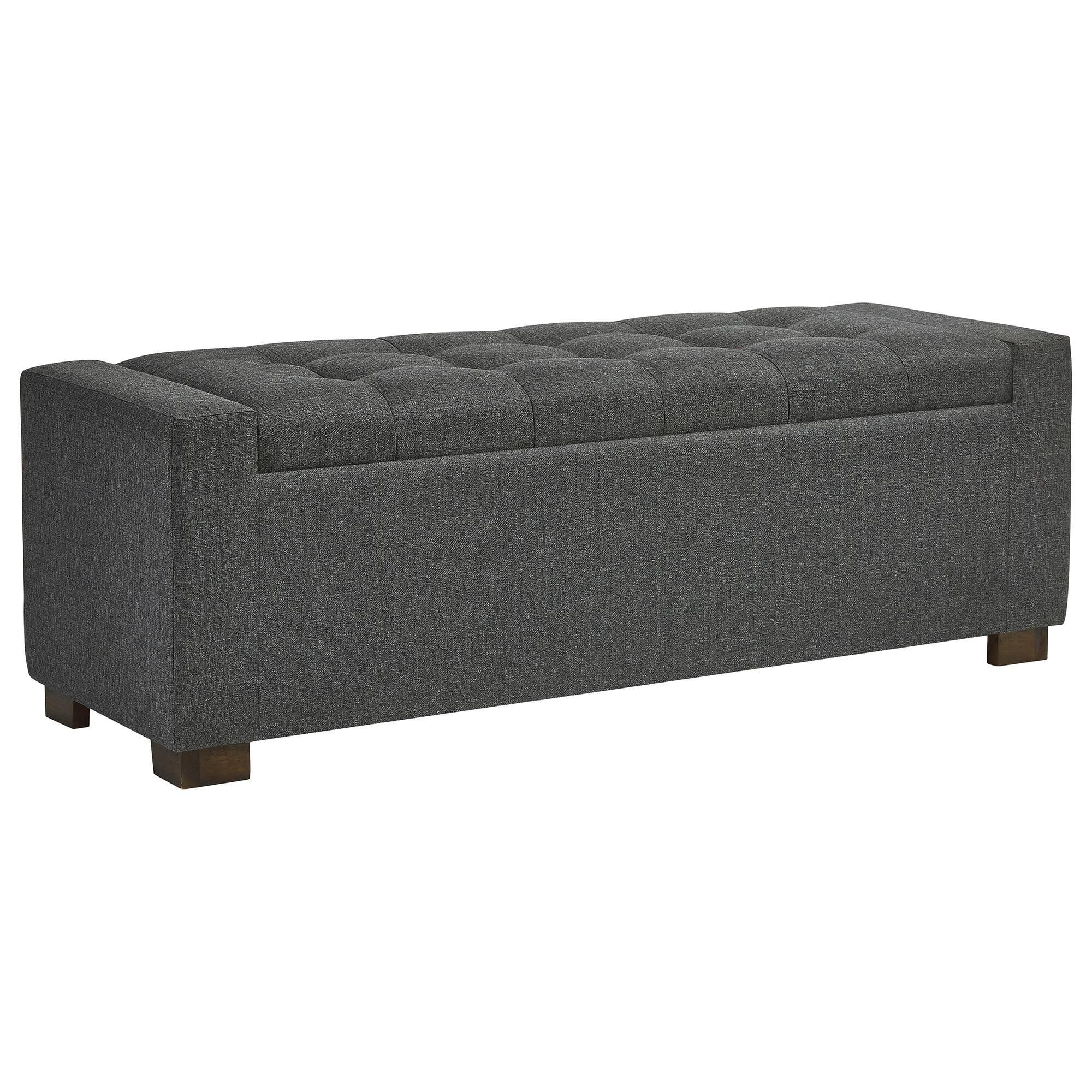 Grey bedroom bench with storage sales