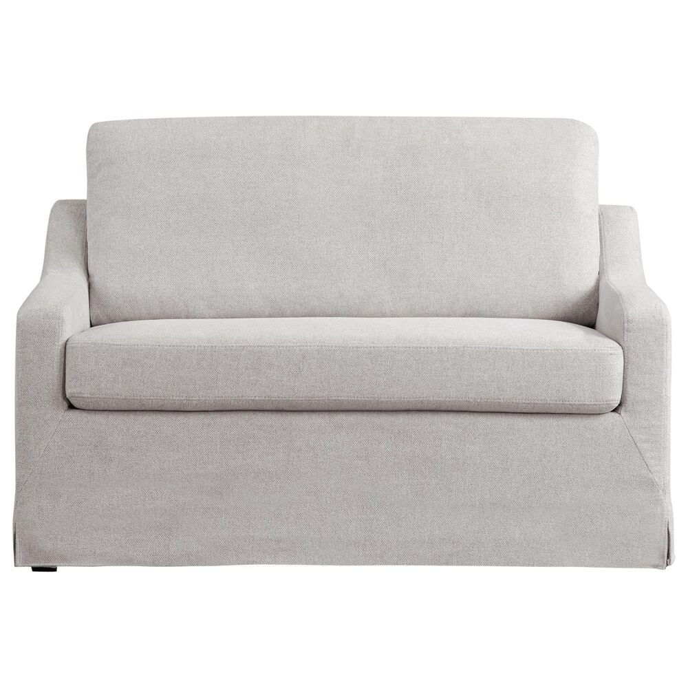 Lifestyle Solutions Harper Stationary Sleeper Loveseat in Oatmeal, , large