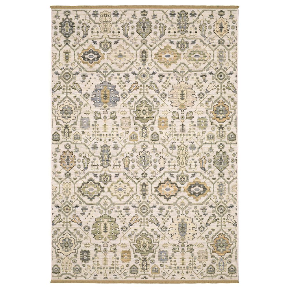 Oriental Weavers Acacia Ivory and Gold 3"3" x 5" Area Rug, , large
