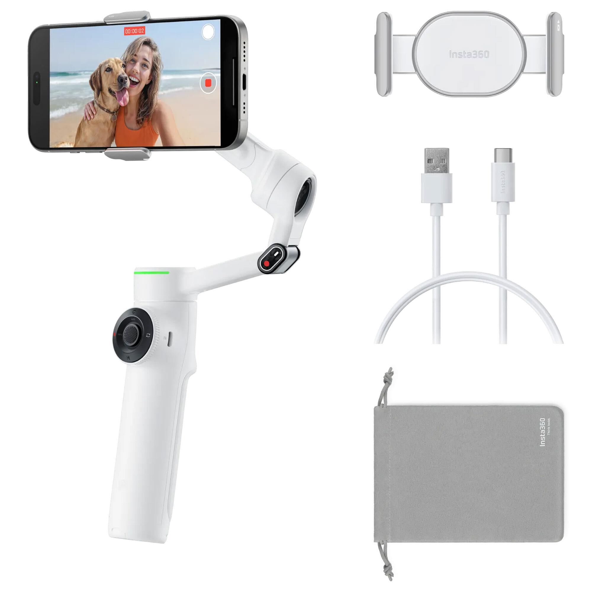 Insta360 Flow 2 Pro Gimbal in Summit White