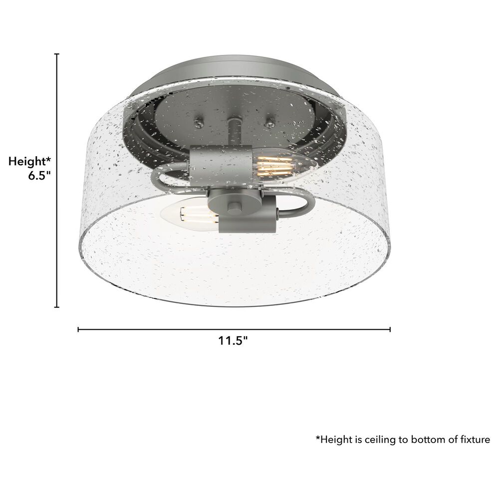 Hunter Hartland 2-Light Flush Mount in Matte Silver, , large