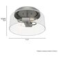 Hunter Hartland 2-Light Flush Mount in Matte Silver, , large