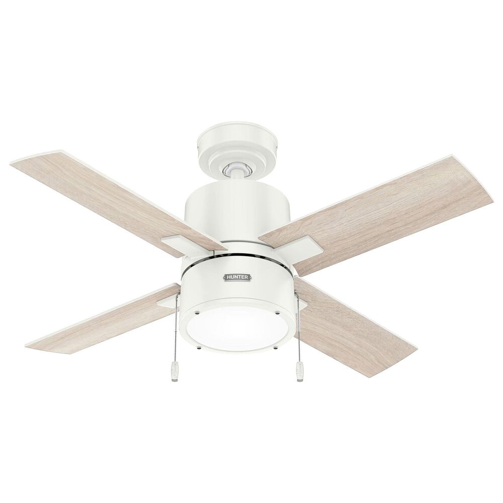 Hunter Beck 42&quot; Ceiling Fan with LED Lights in Fresh White, , large