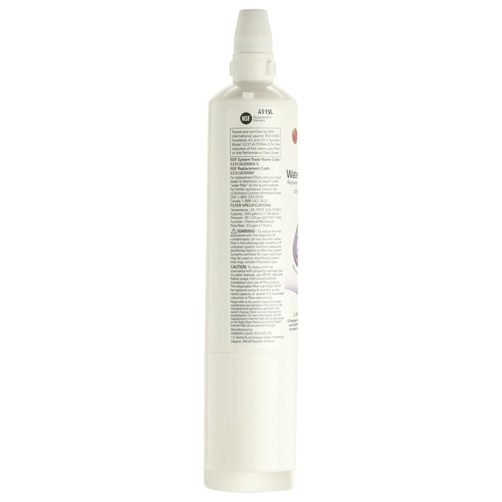 LG LT600P Replacement Refrigerator Water Filter in White, , large