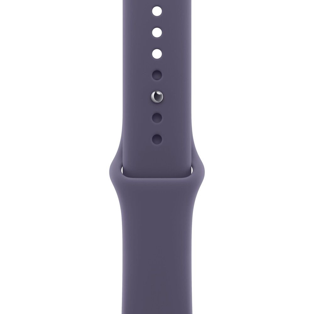 Apple Watch Series 11 (GPS) 46mm Aluminum Case with Purple Fog Sport Band - S/M in Silver and 2-Year AppleCare+, , large