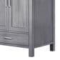 Lexora Home Jacques 80" Double Bathroom Vanity in Distressed Grey with 2 cm White Cultured Marble Top and Rectangular Sinks, , large