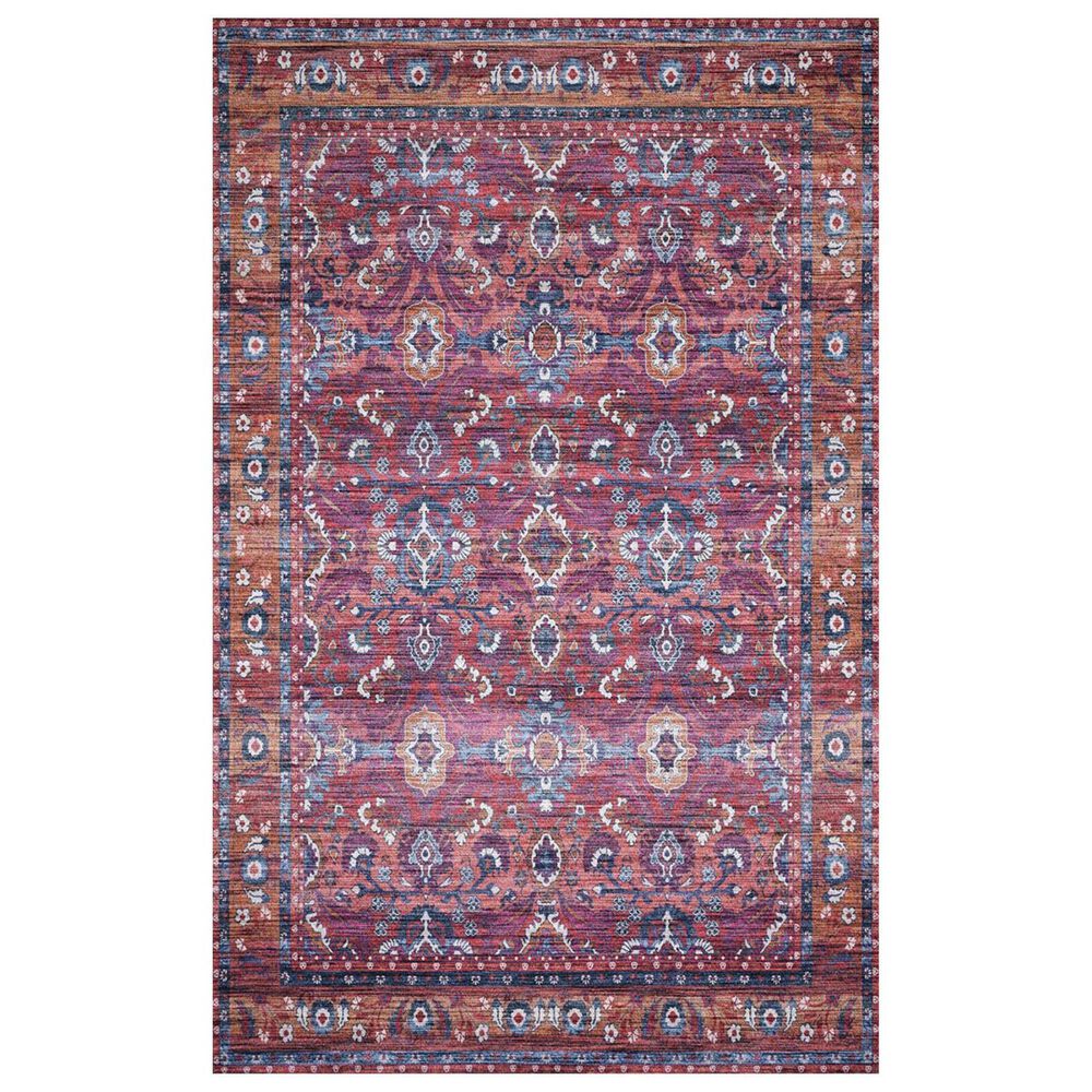 Loloi Cielo CIE-08 3' x 5' Berry and Tangerine Area Rug, , large