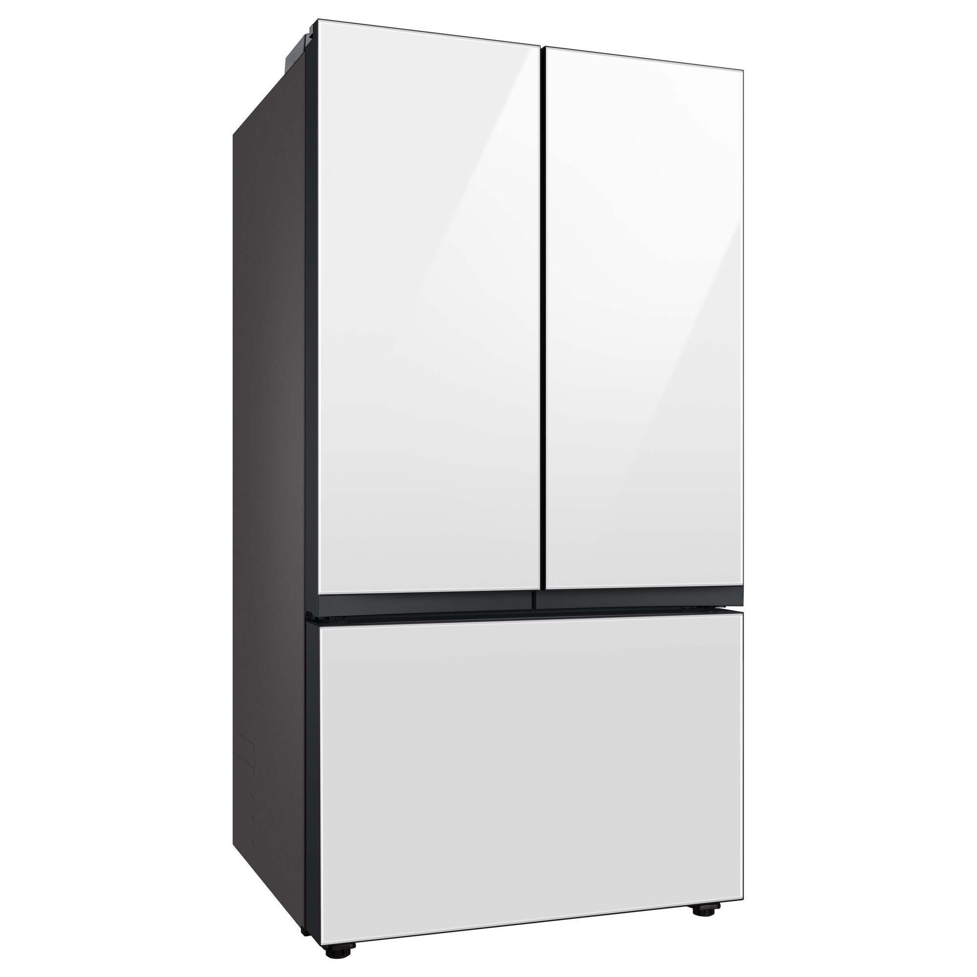 White glass hot sale fridge freezer