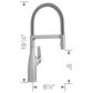 Blanco Rivana Semi Pro Kitchen Faucet in PVD Steel, , large