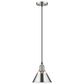 Golden Lighting Orwell 1-Light Small Pendant with Chrome Shade in Pewter, , large
