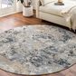 Surya Aisha 6"7" Round Charcoal, Gray, Light Gray and Mustard Area Rug, , large