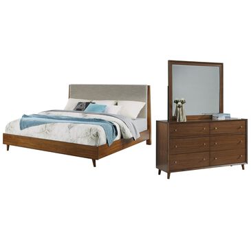 Flexsteel Ludwig 3 Piece Queen Bedroom Set in Walnut, , large