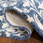 Safavieh Micro-Loop MLP221M 9" x 12" Blue and Ivory Area Rug, , large