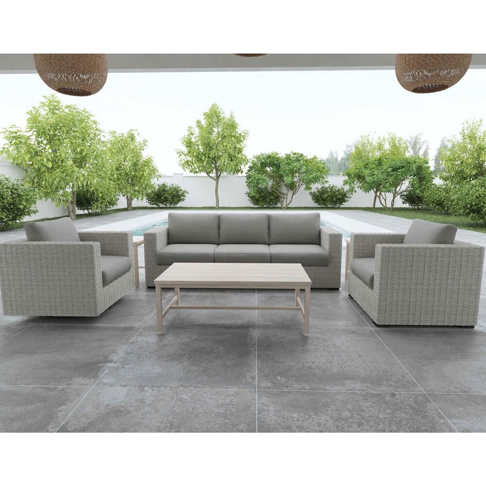 Steve Silver Co. Blakley Patio Swivel Chair in Dark Gray, , large