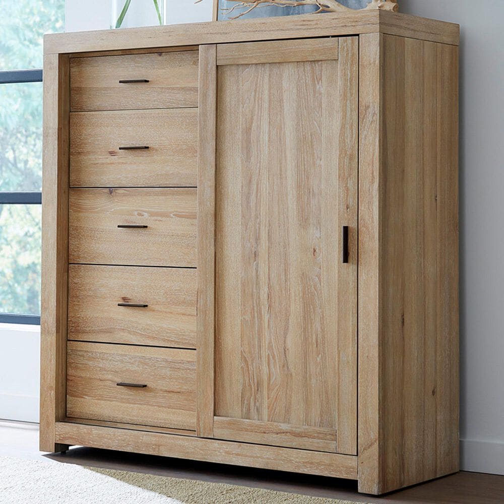 Riva Ridge Modern Loft 5 Drawer Chest in Khaki, , large