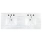 James Martin Vanities Lorelai 60" Double Vanity in Bright White with 3 cm Arctic Fall Solid Surface Top, , large