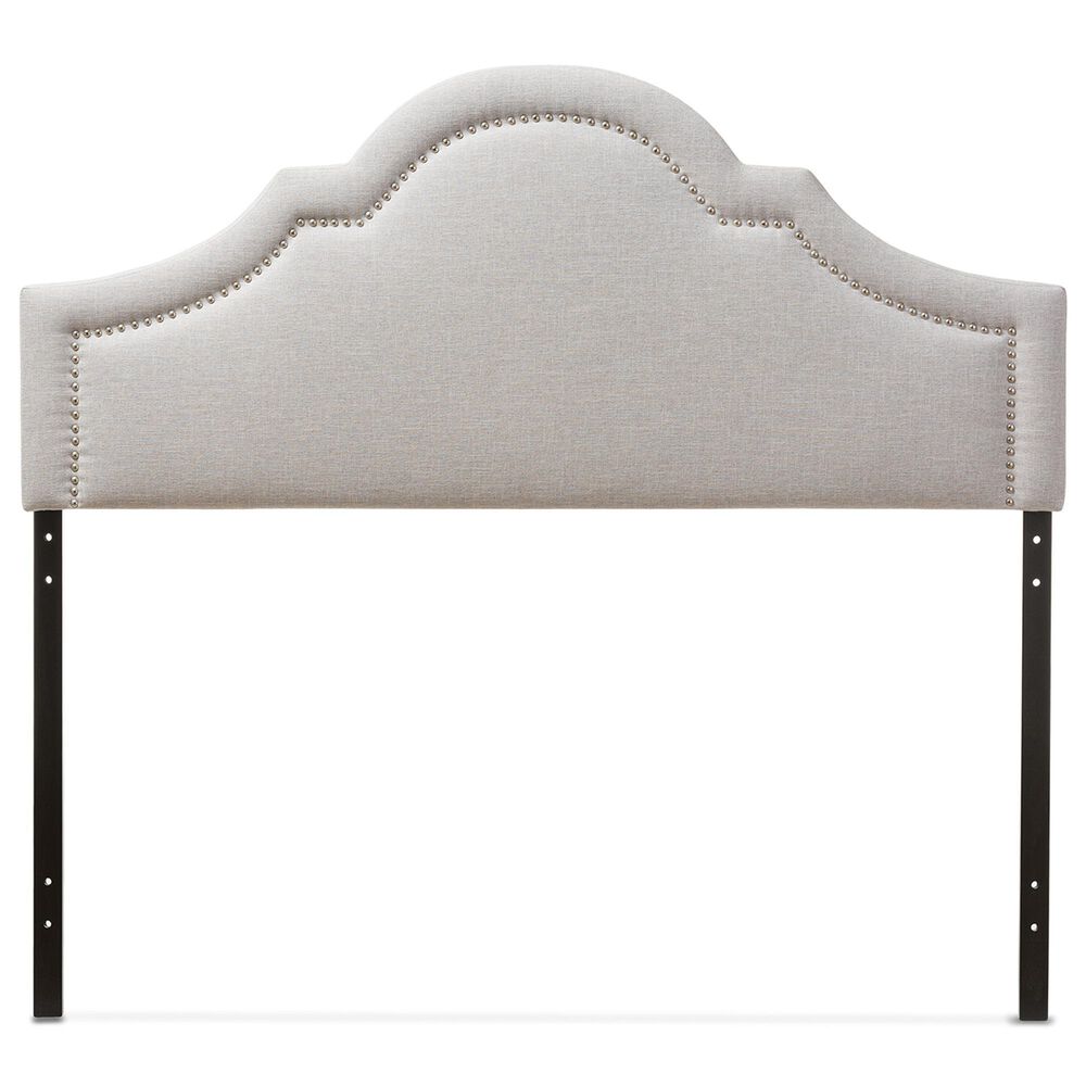 Baxton Studio Rita Full Panel Headboard in Grayish Beige, , large