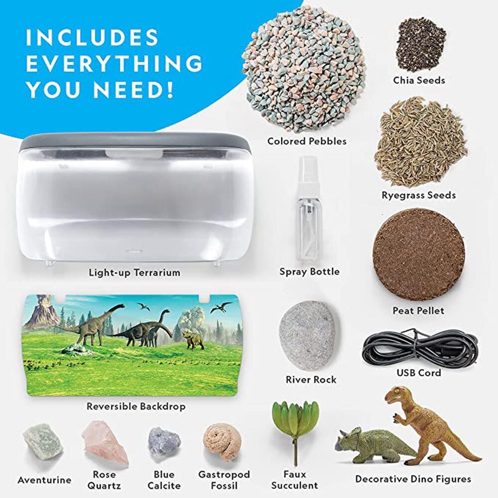 National Geographic Dinosaur Habitat Light-Up Terrarium Kit, , large