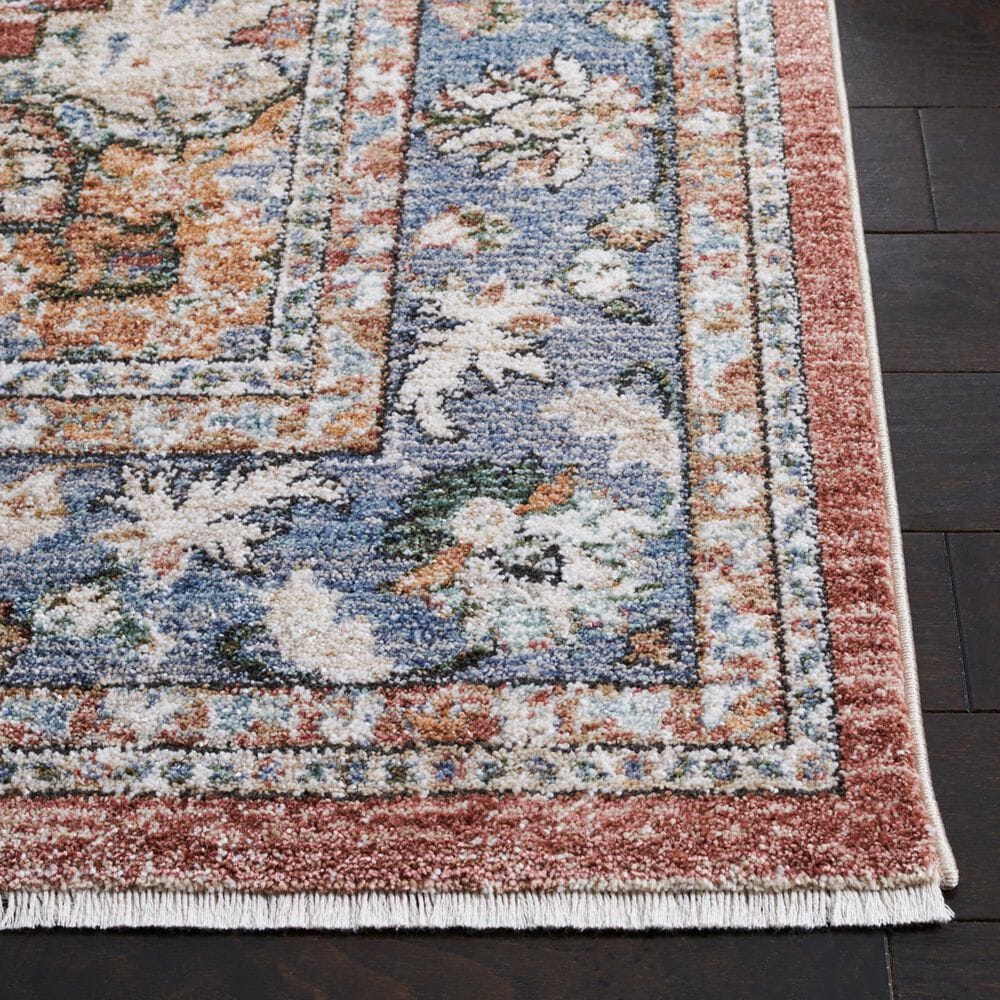 Safavieh Jasmine 2&#39;2&quot; x 9&#39; Rust and Blue Runner, , large