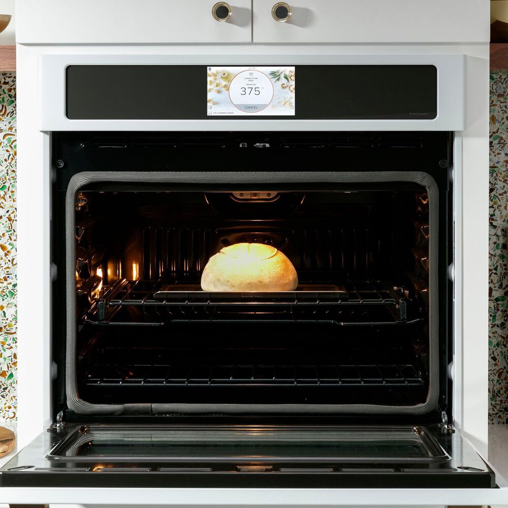 Cafe 2-Piece Kitchen Package with Matte White 30" Smart Built-In Convection Single Wall Oven and Stainless Steel 36" Gas Cooktop, , large